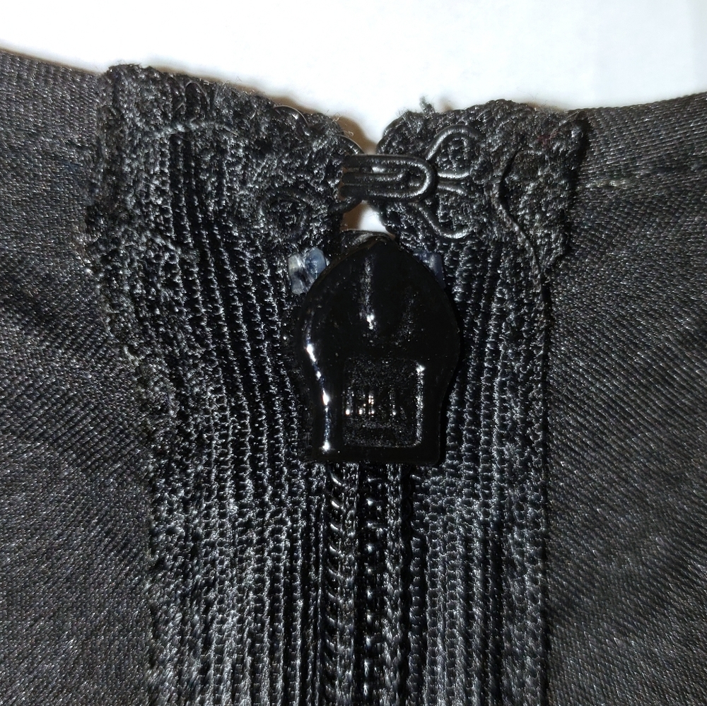 NEW! Tahari ASL black high/low embroidered dress - Picture 9 of 13